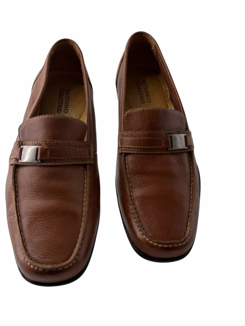 Sandro Men’s Moscoloni Leather Slip-On Classic Old Money Preppy Loafers Size 9